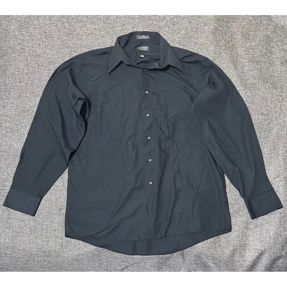 Arrow Men's 16 34/35 L Black‎ Long Sleeve Shirt